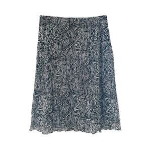 BCBG Max Azaria Zebra Print Midi Skirt Sz L